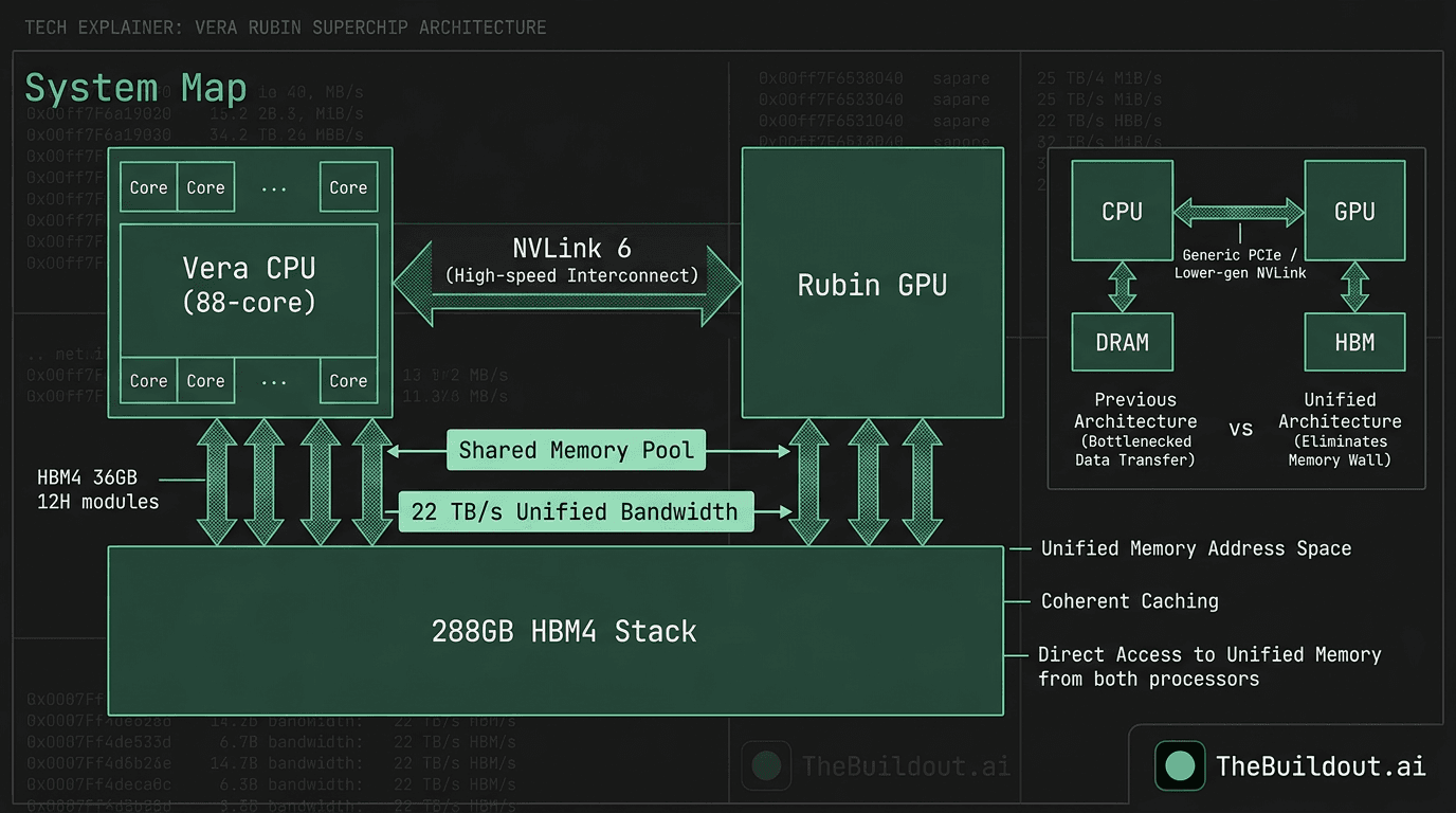 Nvidia Vera Rubin GPU architecture to feature 288 GB HBM4 and 22 TB/s bandwidth