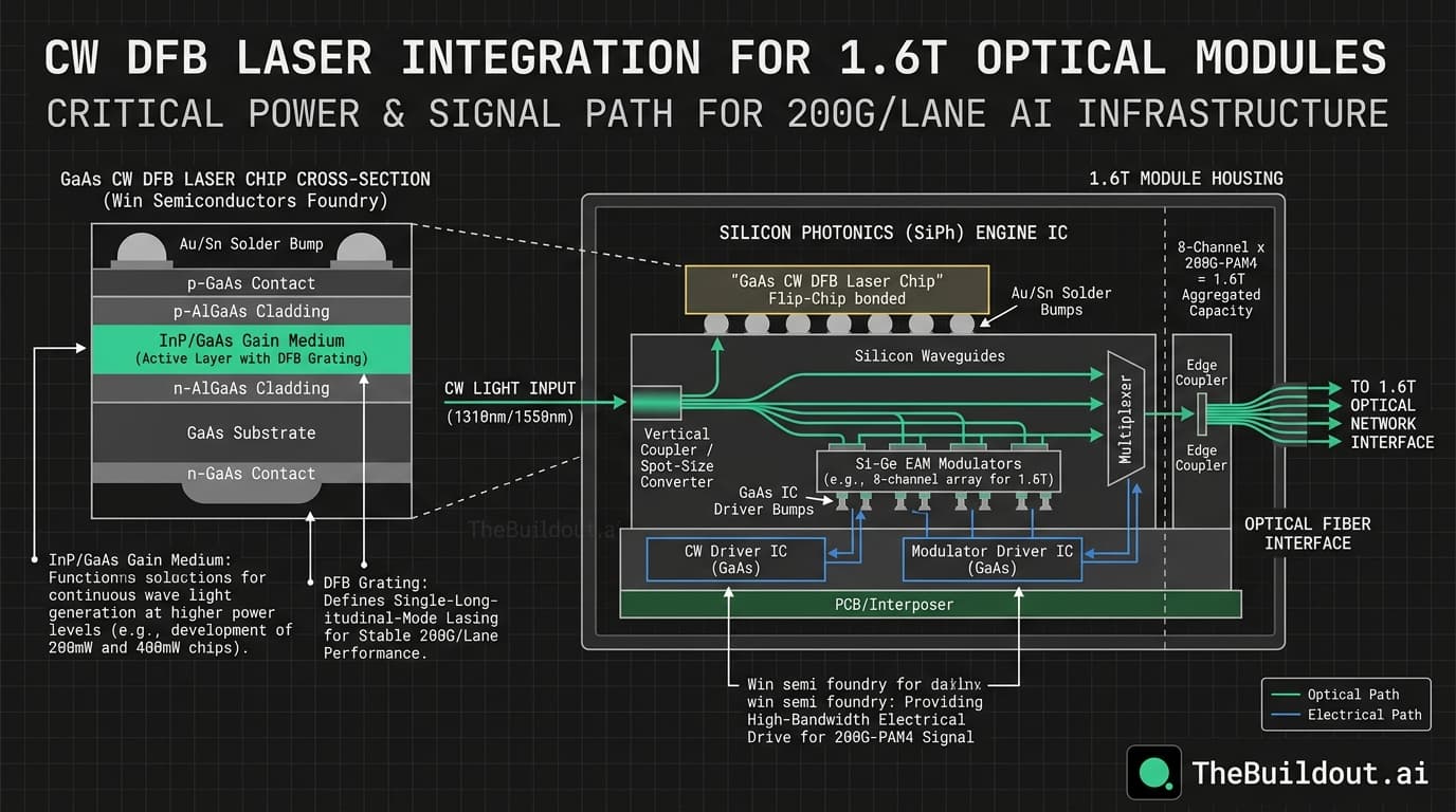 Win Semiconductors expects threefold growth in GaAs IC drivers for 1.6T modules