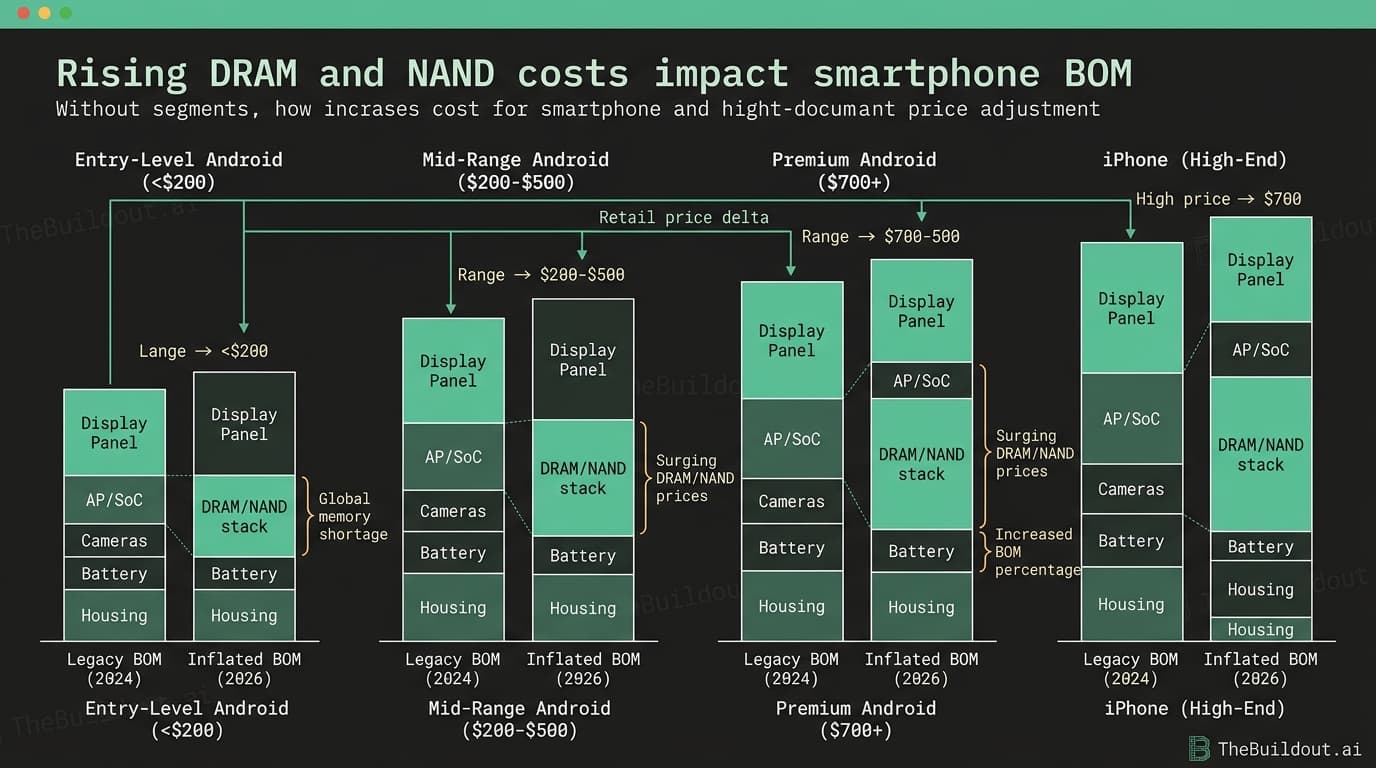 U.S. brokerages slash 2025 global smartphone shipment forecasts by 15 percent amid rising memory costs