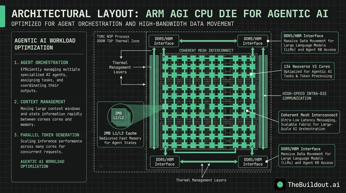 Arm announces AGI CPU with 136 Neoverse V3 cores on TSMC N3P node