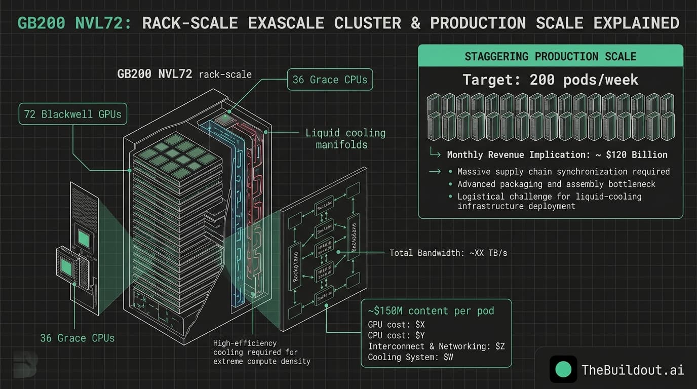 Nvidia CEO Jensen Huang says company may need to produce 200 server pods per week