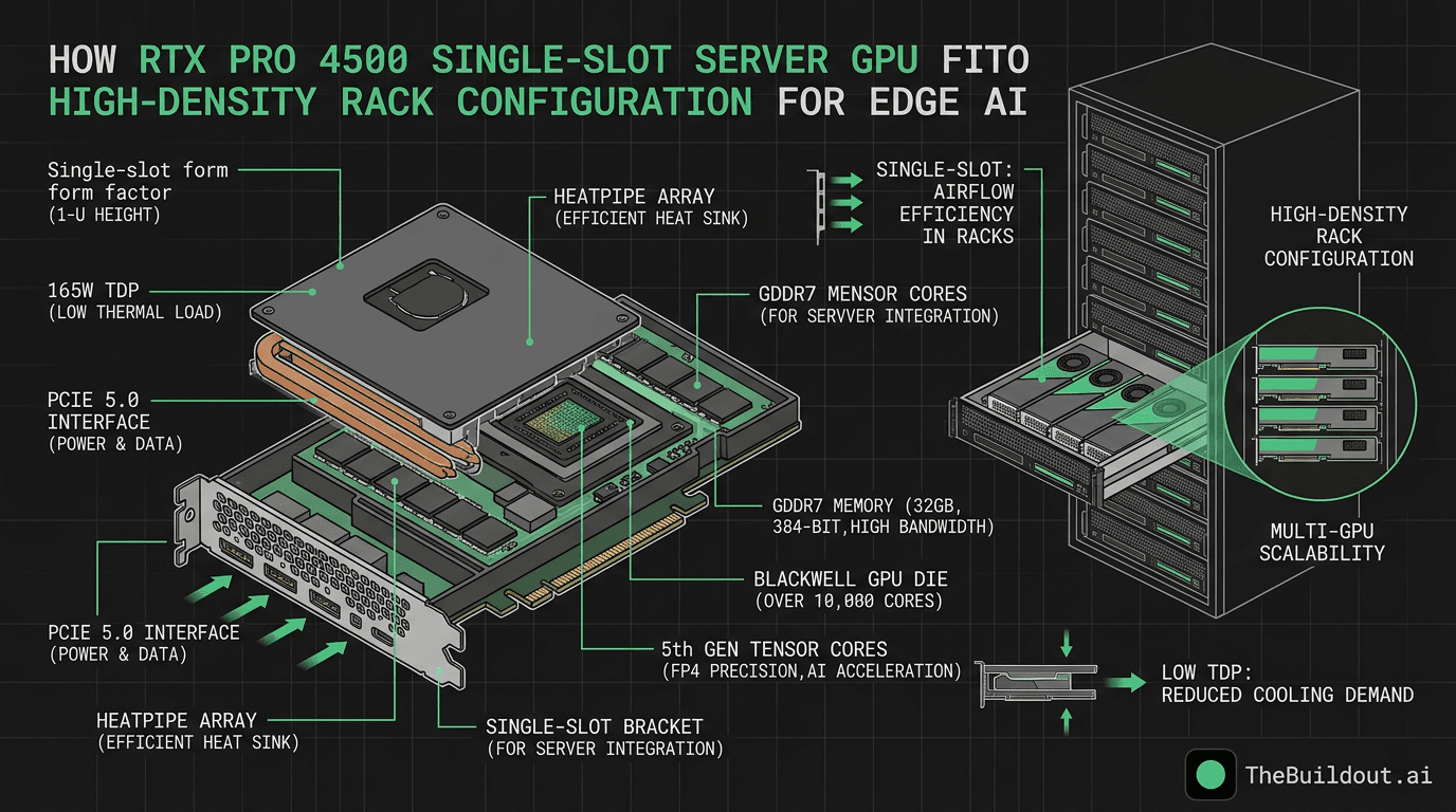 Nvidia RTX Pro 4500 Blackwell server edition features 10,000 cores and GDDR7 memory