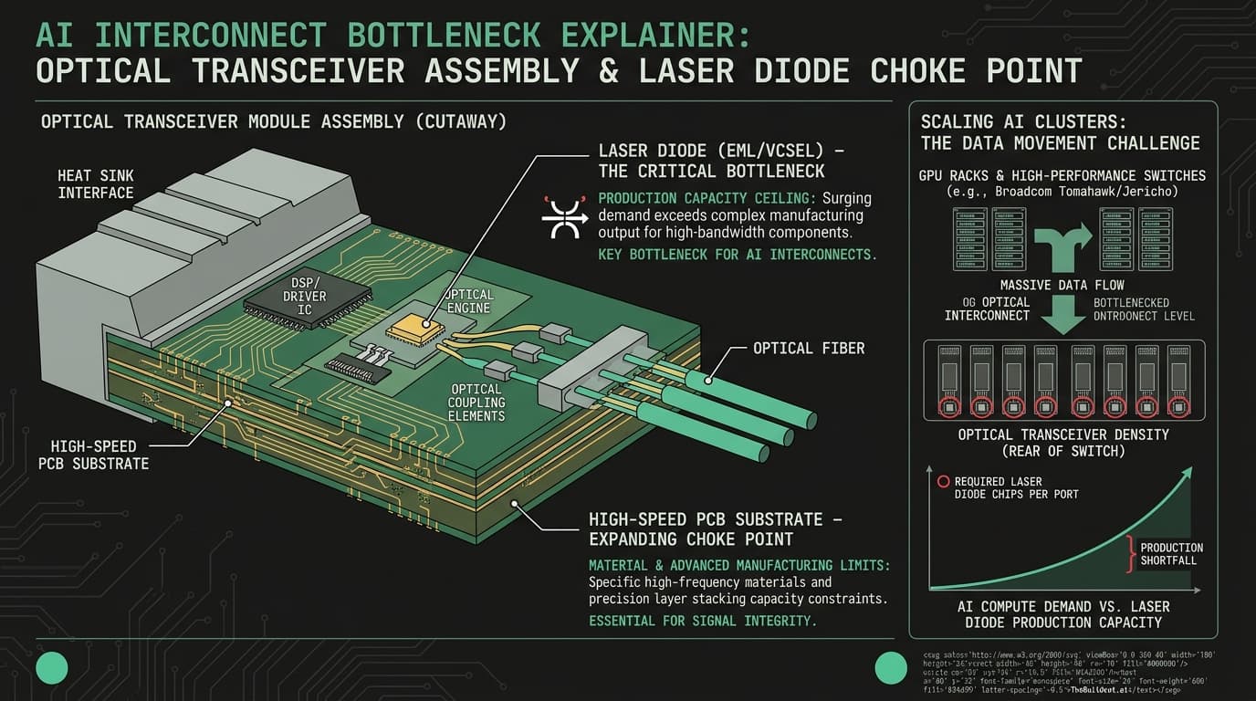 Broadcom identifies PCB and laser production as key supply chain bottlenecks