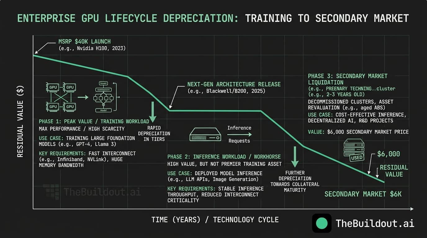 Secondary market prices for Nvidia H100 GPUs drop to $6,000 as collateralized assets age