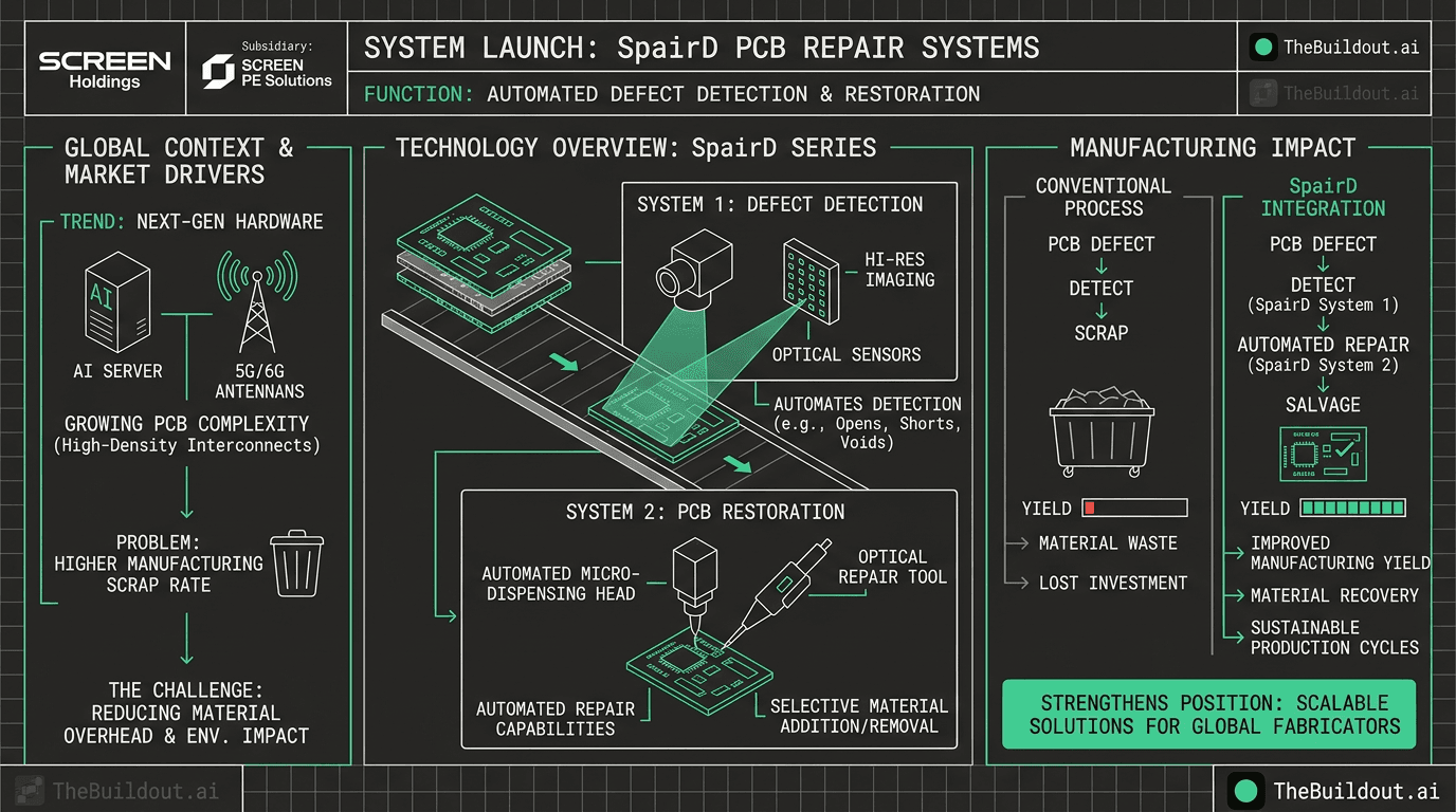 SCREEN PE Solutions develops and launches SpairD printed circuit board repair systems