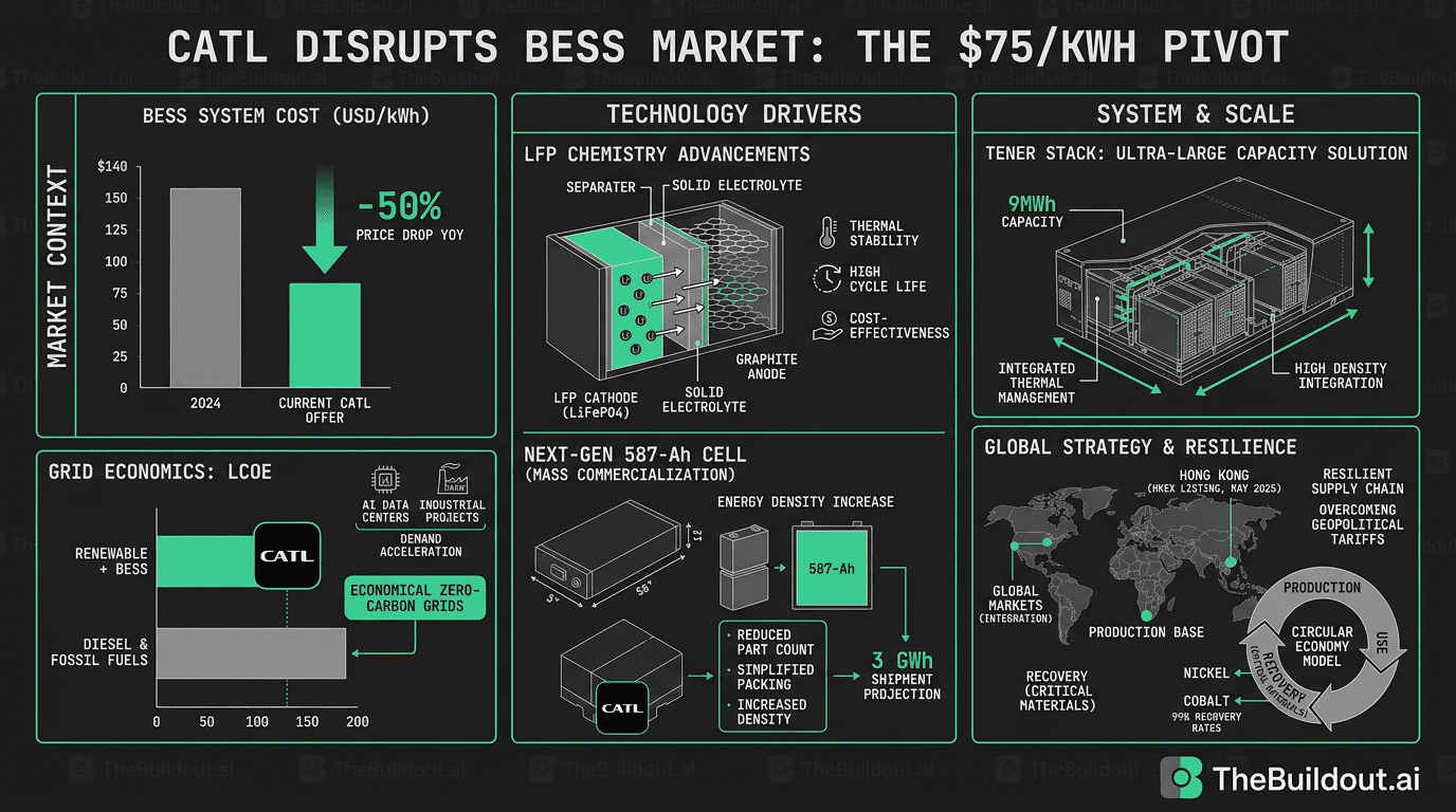 CATL offers battery energy storage systems at $75 per kWh